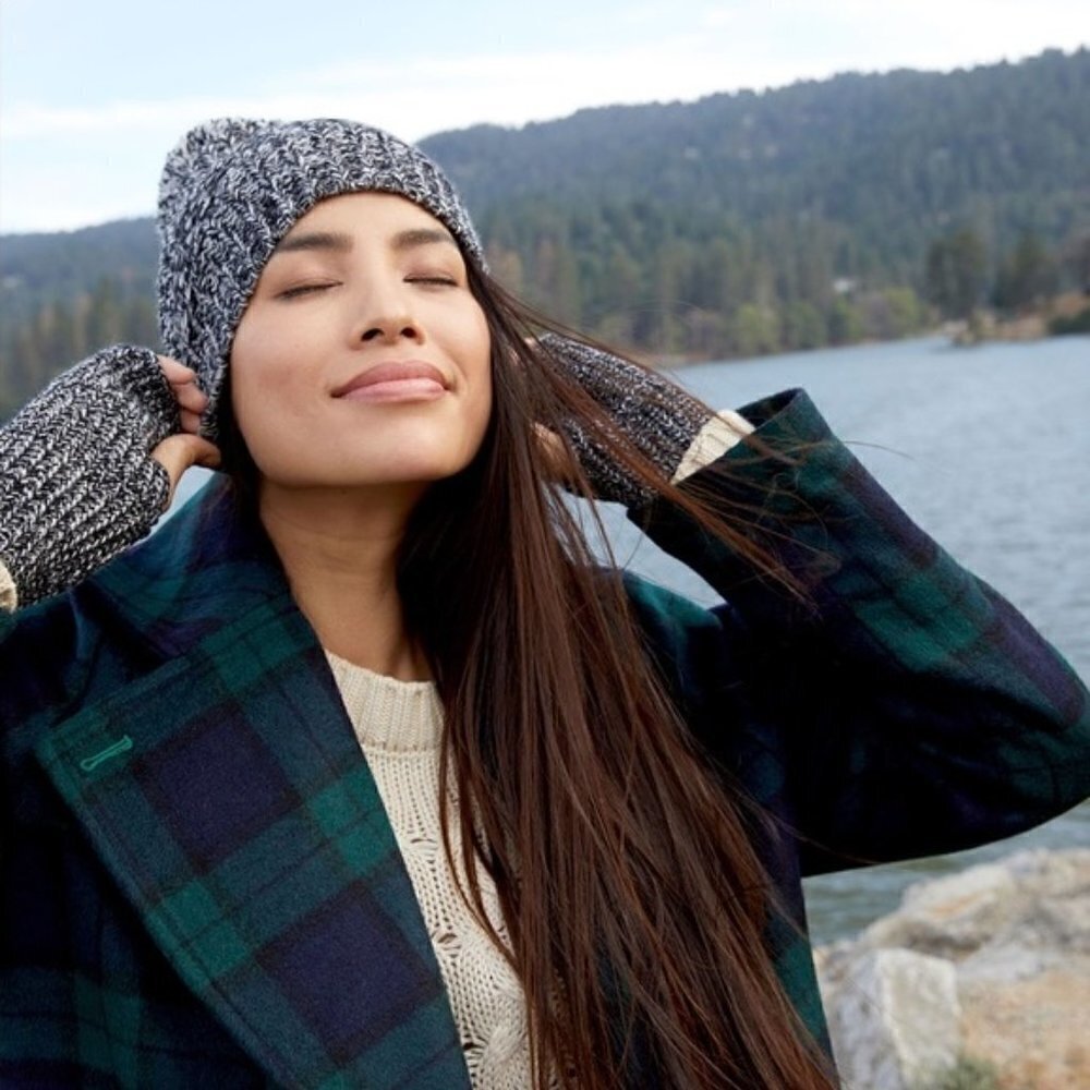 Rebecca Minkoff Marled Beanie Hat With Pom Pom OS
